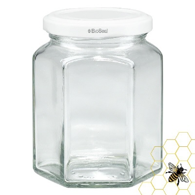 Bild 400g Honigglas mit weissem Deckel BioSeal UNiTWIST