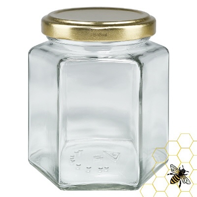 Bild 520g Honigglas mit goldenem Deckel BioSeal UNiTWIST